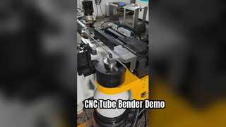 Sehen Sie sich die Demo der SPS-gesteuerten CNC-Rohrbiegemaschine CNC50REM für Stahl- und Eisenrohre an